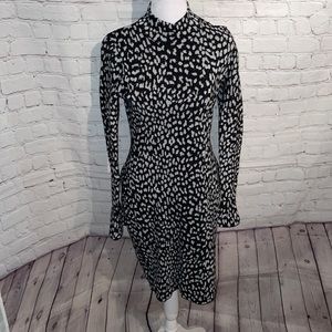 Michael Kors Long Sleeve Cheetah Print Dress